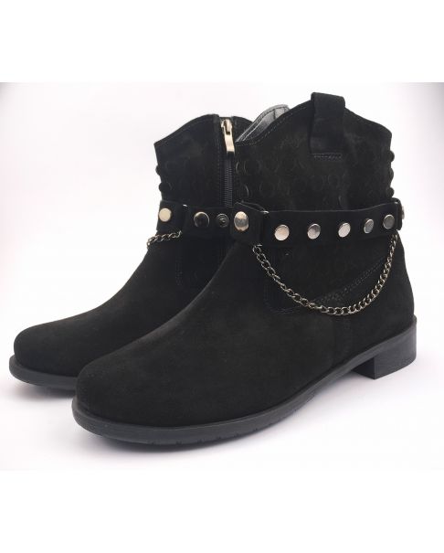 Botki B451 czarne szerokie Botki B451 czarne szerokie