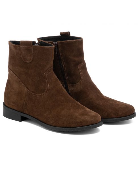 Brązowe botki 173 szerokie