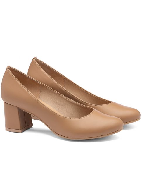 Körömcipő C820 karmel széles