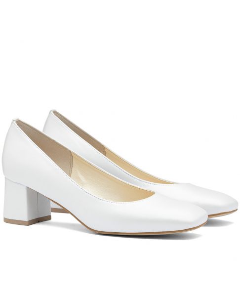 Παπούτσια με τακούνι 1884 άσπρο 