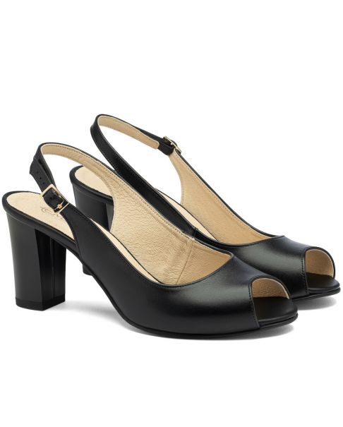 Sandałki 1412 czarne szerokie