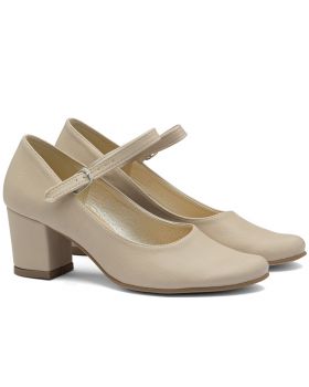 Beżowe zamszowe czółenka 1470Z