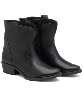 Czarne botki B485 szerokie