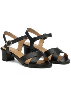 Sandałki L115 czarne szerokie