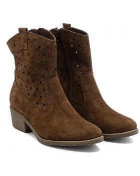 Botki B117 brązowe szerokie