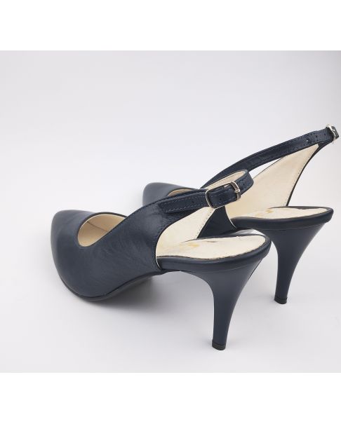 Παπούτσια με τακούνι 806P μπλε μαρέν  