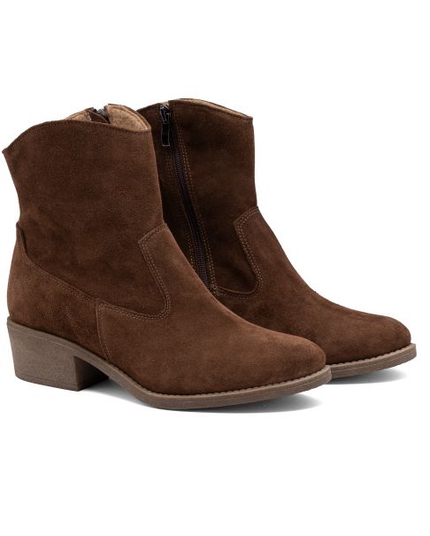 Brązowe booties B107 wide