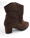 Brązowe botki B107 szerokie wyprzedaż Brązowe botki B107 szerokie wyprzedaż
