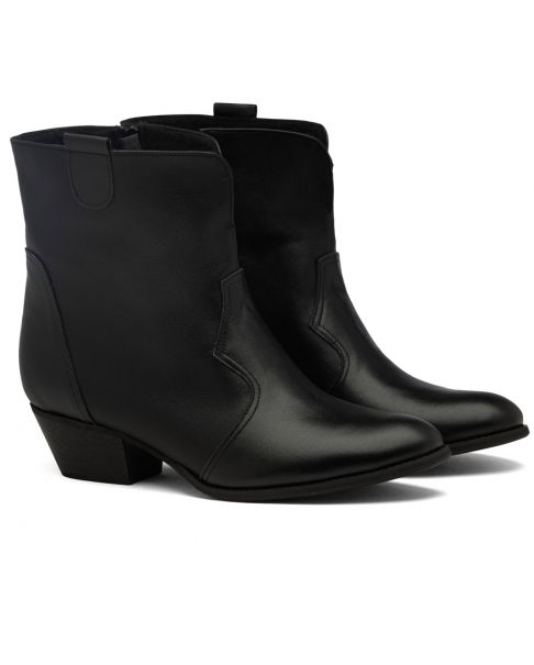 Czarne botki B485 szerokie