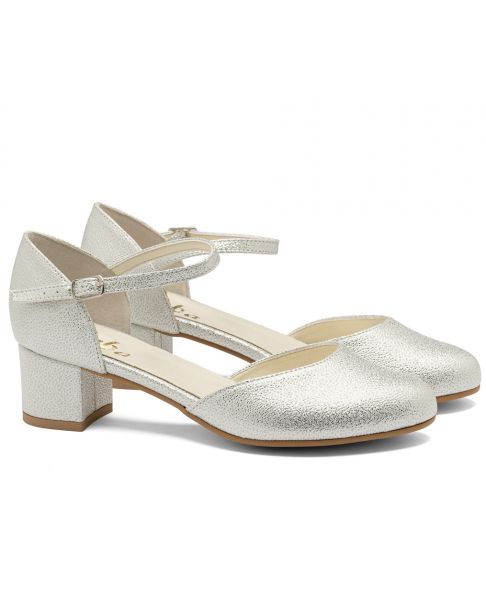 Czółenka W341 srebrne szerokie Czółenka W341 srebrne szerokie