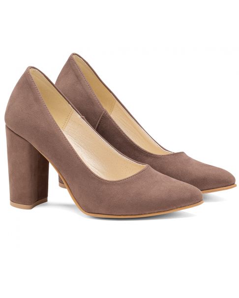 Zamszowe czółenka cappucino 2926 Zamszowe czółenka cappucino 2926