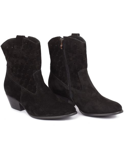 Kotníkové boty B117 černé široké