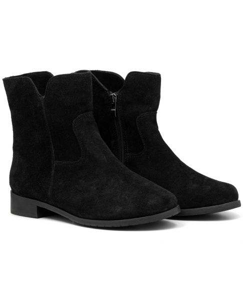 Czarne botki B716 szerokie