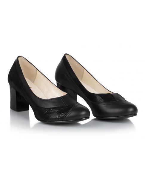 Lodičky C236 čierna široký