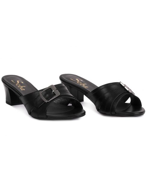 Sandałki L193 szerokie czarne 