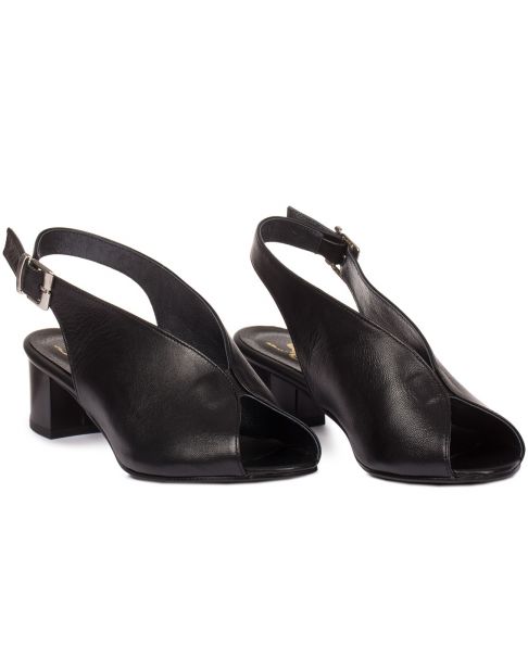 Sandály L433 černá široké