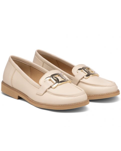 Μισά παπούτσια μπεζ U258 φαρδιά