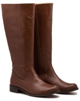 Stiefel Z324 weit mit einem Radiergummi braun