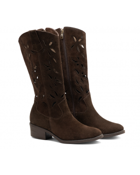 Μπότες Z374 καφέ