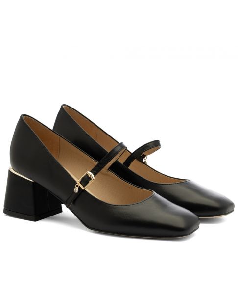 Παπούτσια με τακούνι 1886 μαύρο