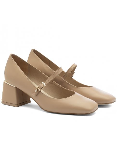 Παπούτσια με τακούνι 1886 nugat