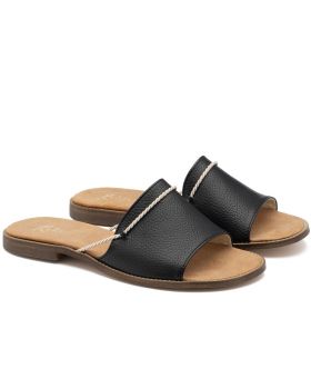 Klapki L150 czarne szerokie