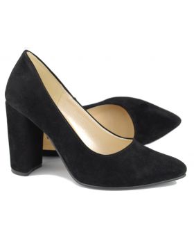 Fekete velúr körömcipő 2926